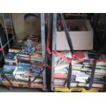 2 part stillages containing quantity of various books (stillages not included)
