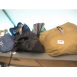 4 various outdoor camping chairs and tent