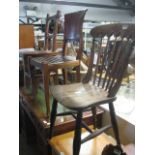 3 various wooden chairs