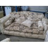 Floral upholstered 2 seater sofa