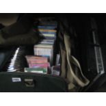 Travel bag containing CDs incl. Frank Sinatra, Big Band, etc. with Samsonite music case