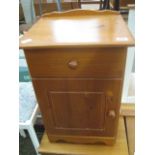 Pine single drawer bedside with free standing dressing table mirror