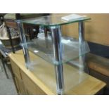 3 tier glass TV stand