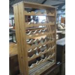 Vintage pine wine rack