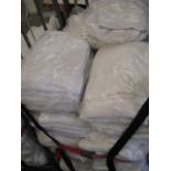 Stillage of white towels