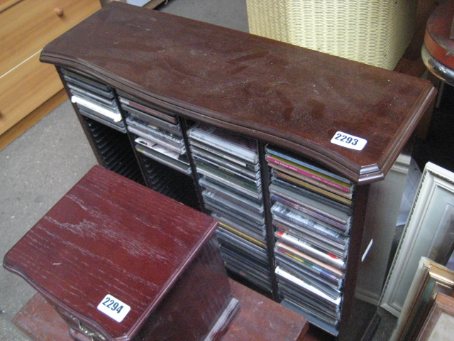 CD rack with CDs
