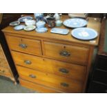 Satinwood chest of 2 over 2 drawers