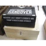 (2046) Hangover crate and another twin handled crate