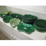 Collection of Edgewood and other green glazed pottery