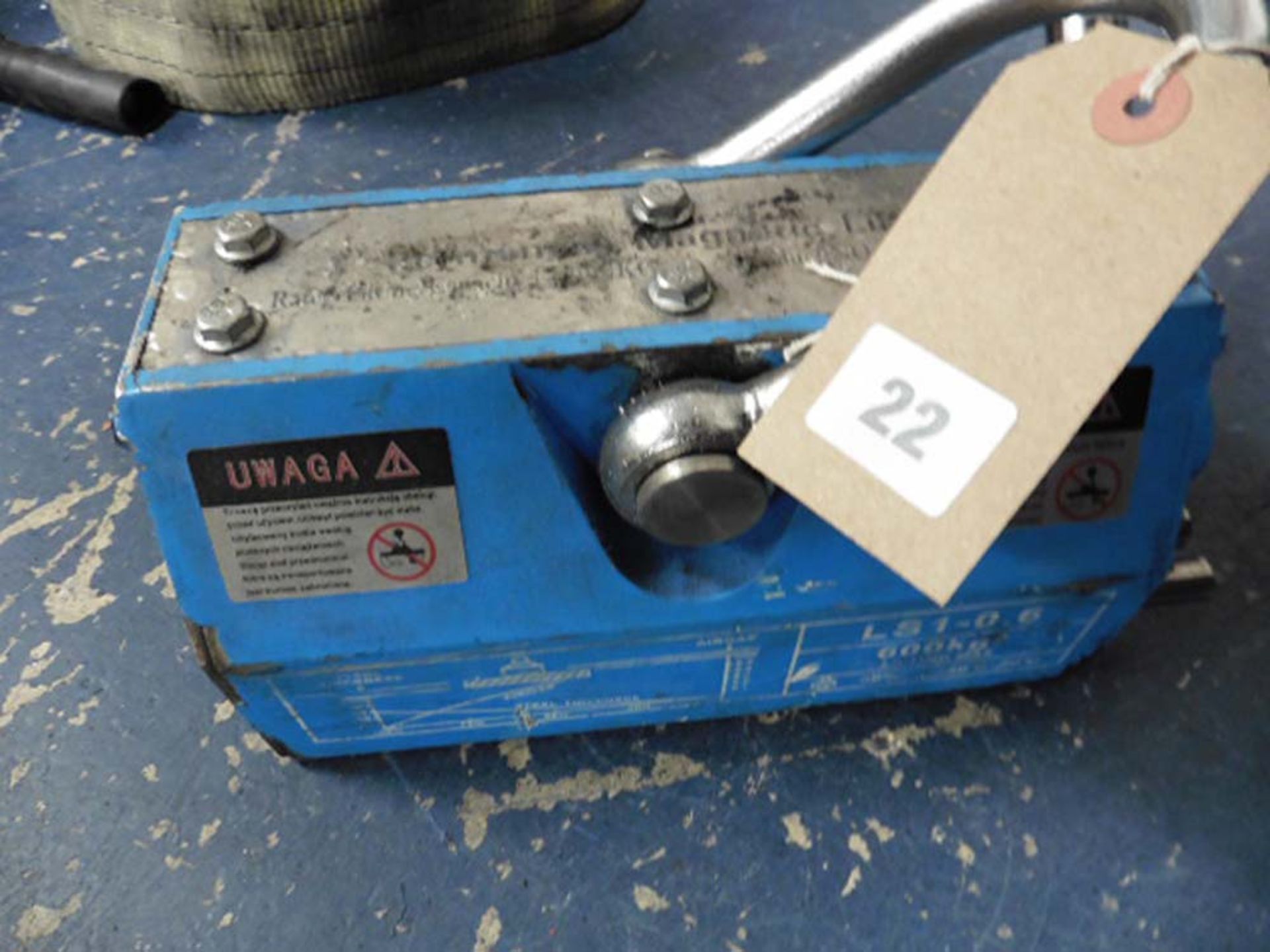 Uwaga Permanent Magnetic lifting clamp 600kg capacity - Image 3 of 3