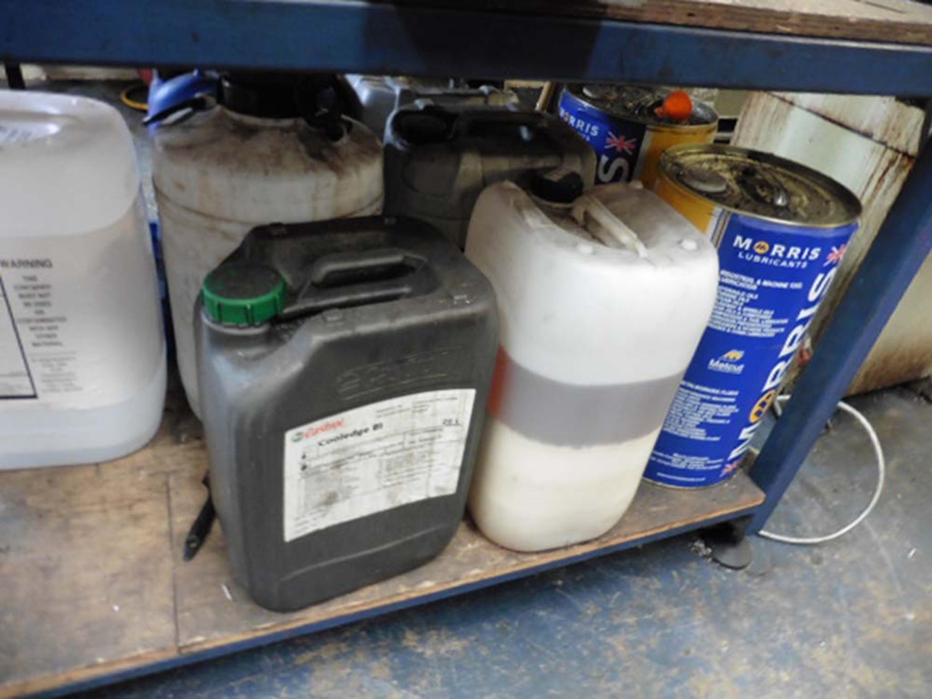 Quantity of various part tubs of lubricant, de-ionised water, cutting fluid etc - Image 2 of 2