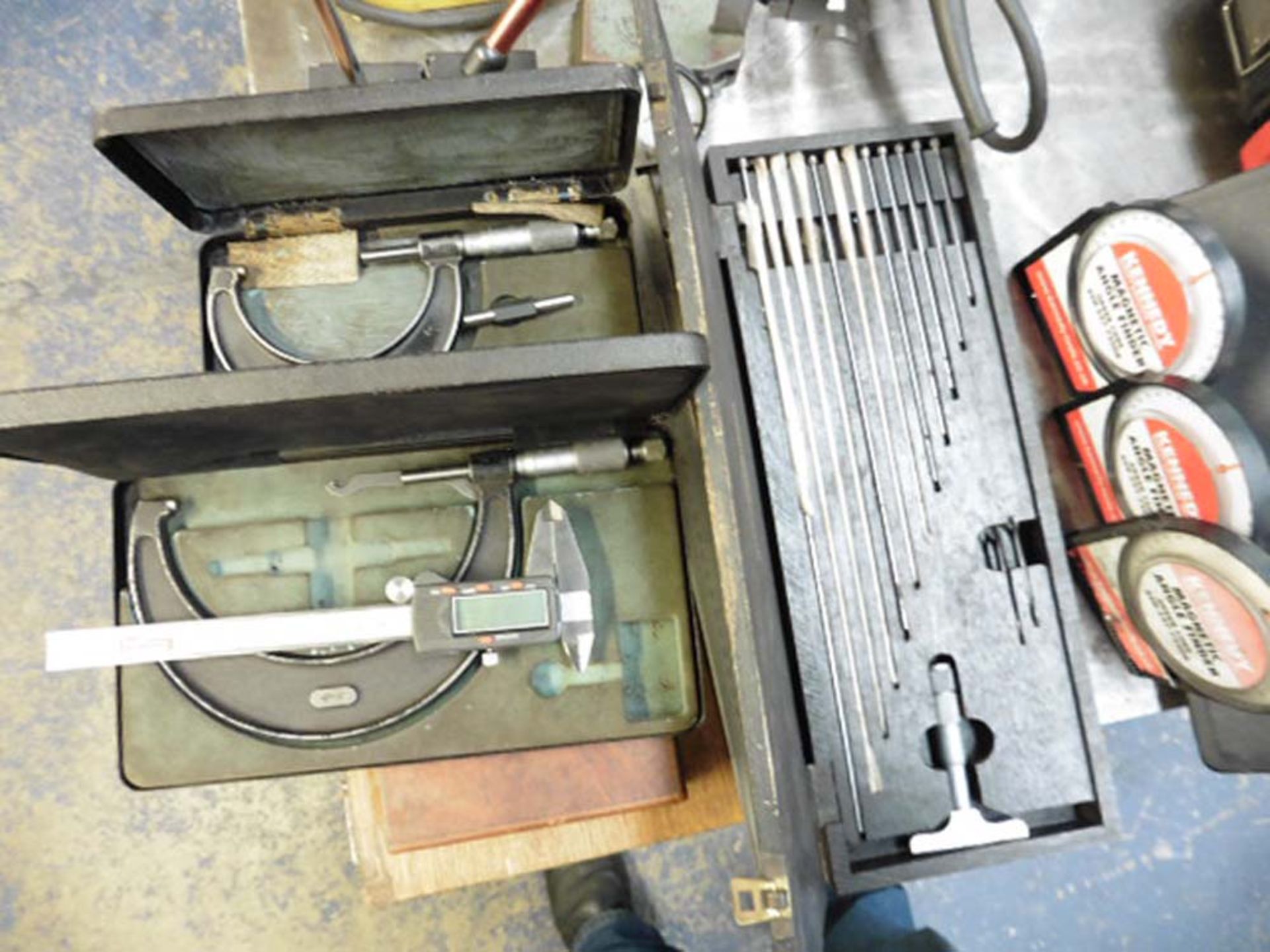 A range of micrometres digital vernier, Mitutoyo vernier calipers, Moore & Wright depth gauge set, - Image 2 of 2
