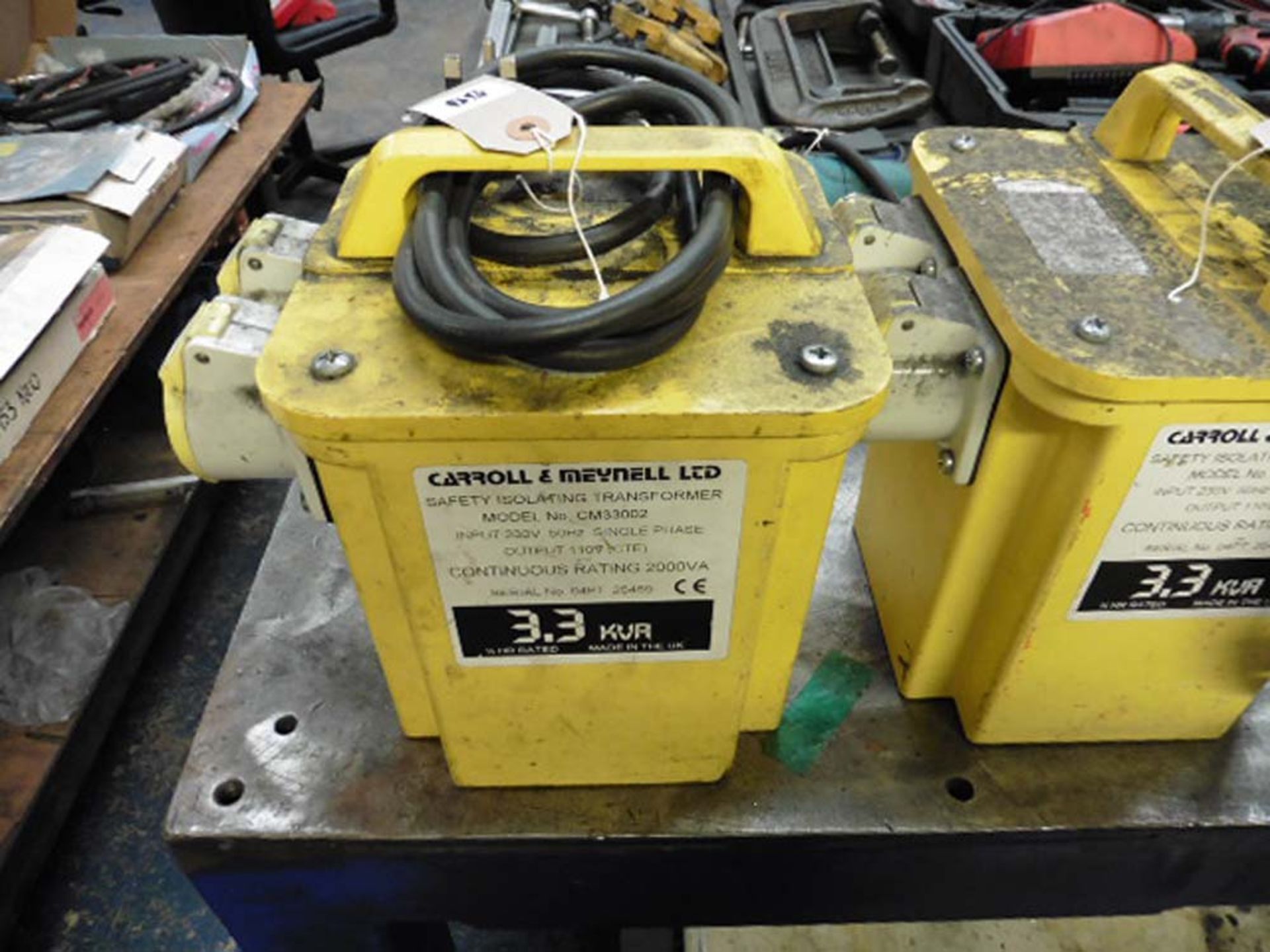 Carroll Meynell 3.3KVA 110 volt transformer