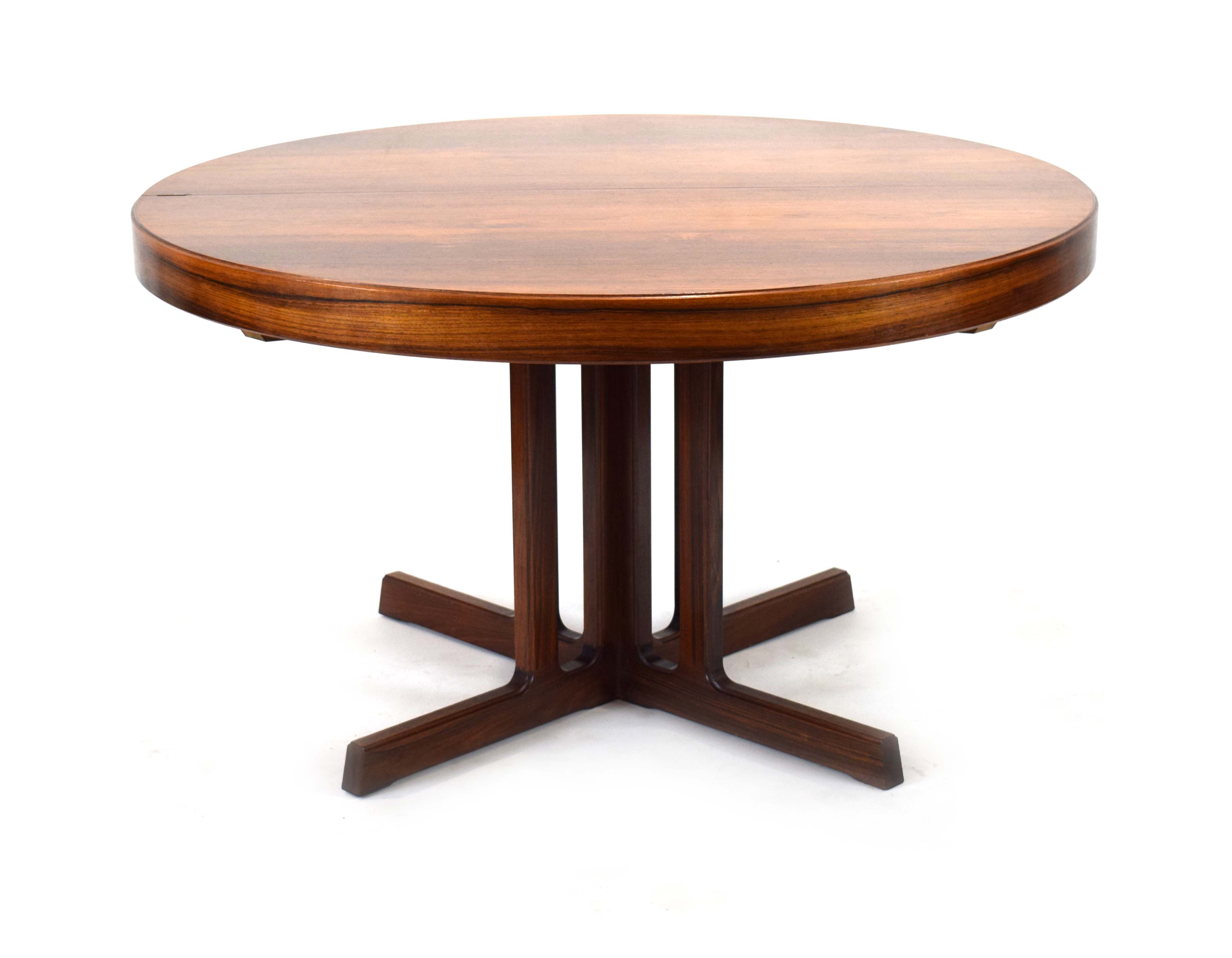 A 1960's Danish rosewood and crossbanded extending dining table, 130 cm to 190 cm, - Image 4 of 22