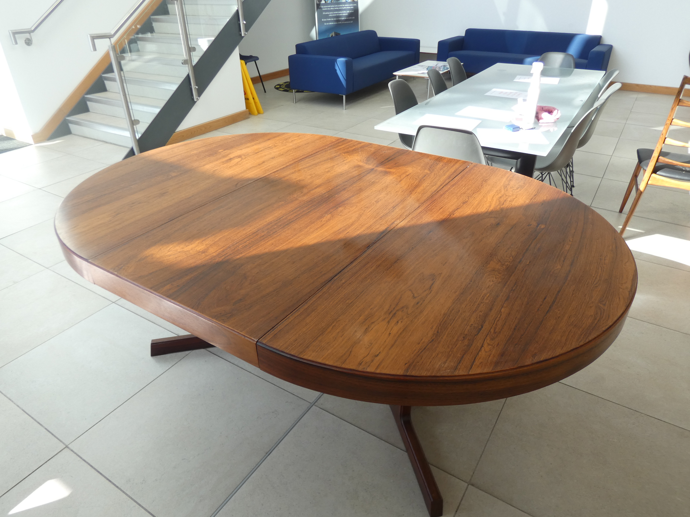 A 1960's Danish rosewood and crossbanded extending dining table, 130 cm to 190 cm, - Image 12 of 22