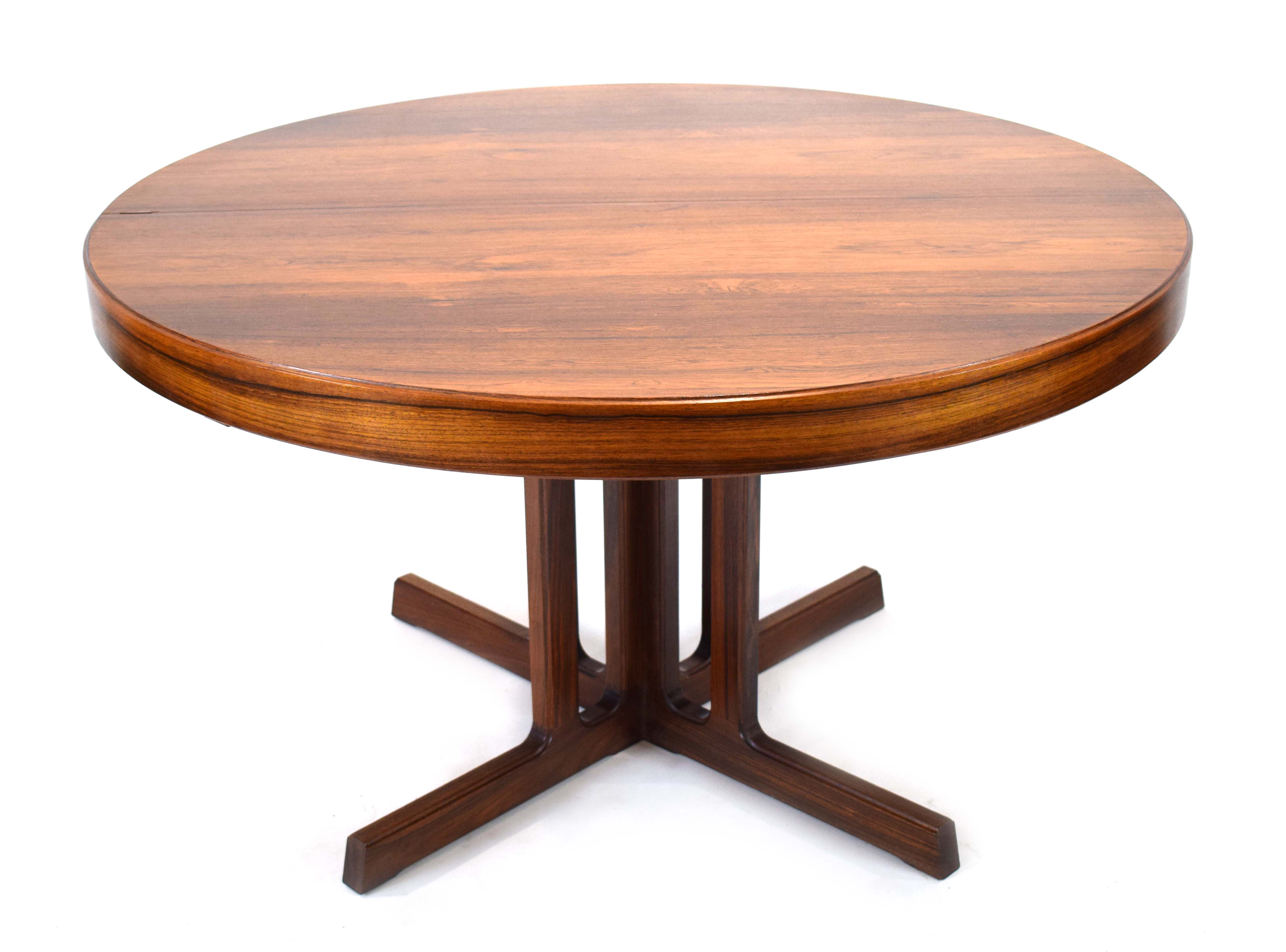 A 1960's Danish rosewood and crossbanded extending dining table, 130 cm to 190 cm, - Image 3 of 22