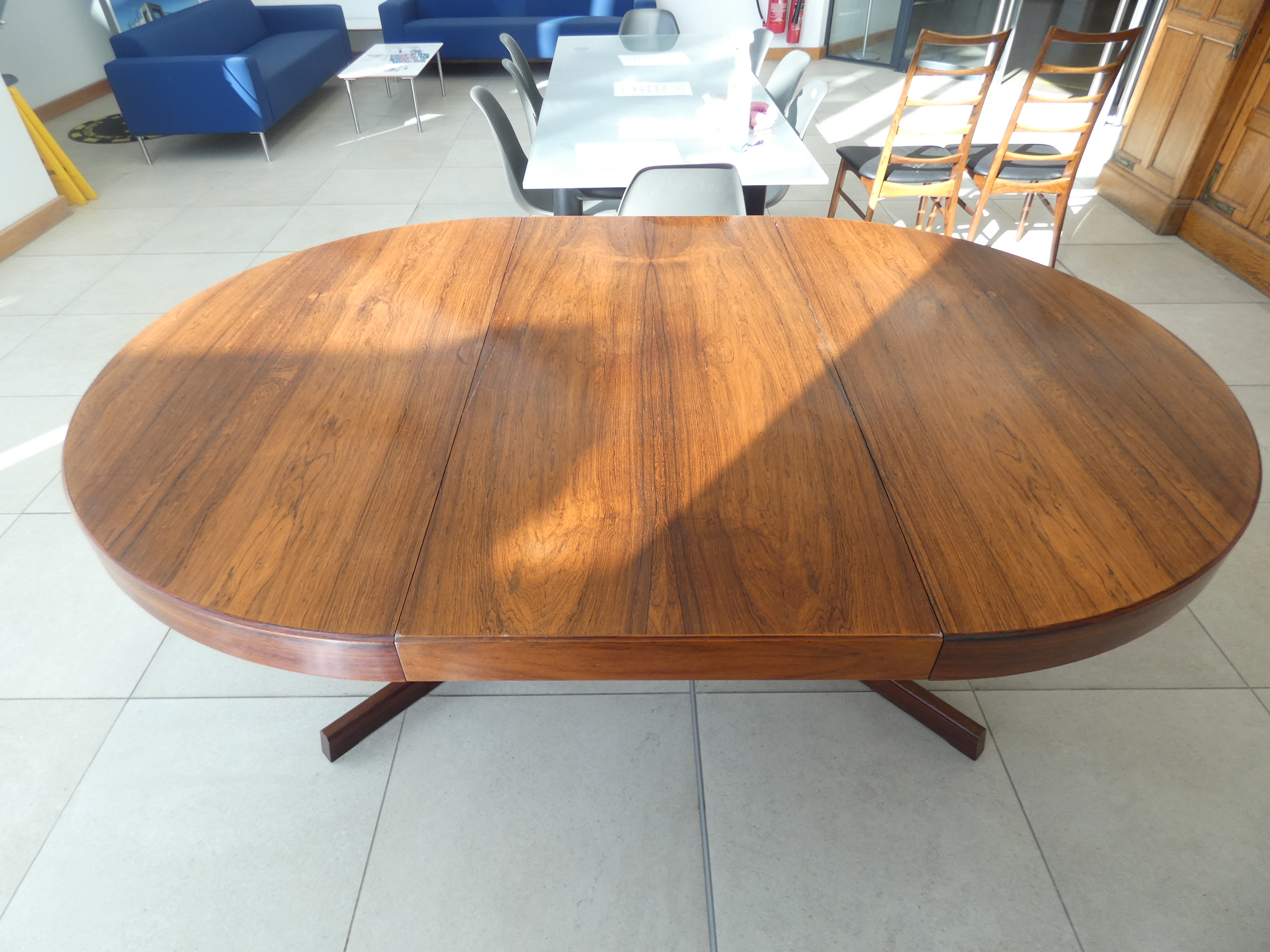 A 1960's Danish rosewood and crossbanded extending dining table, 130 cm to 190 cm, - Image 13 of 22