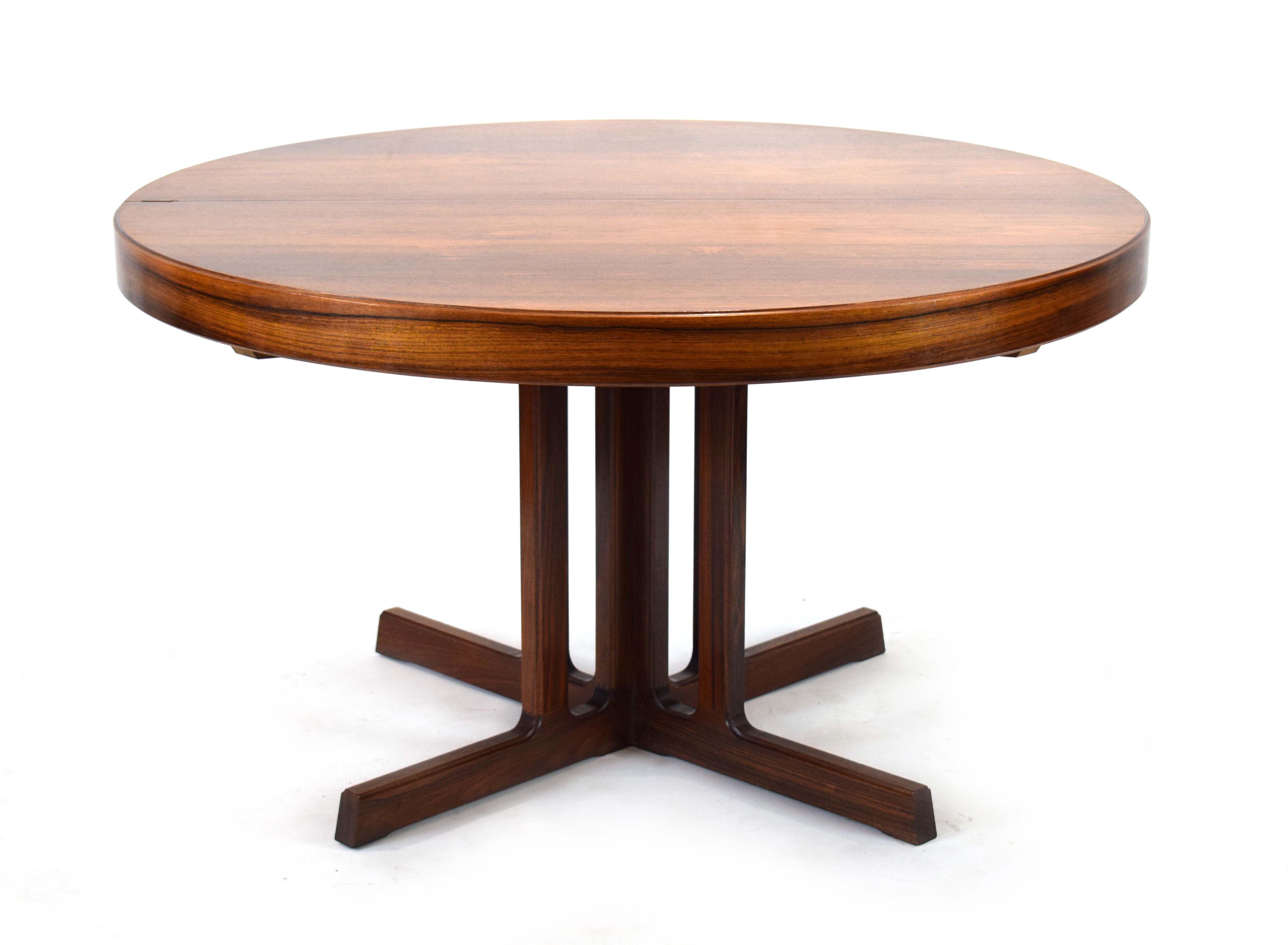 A 1960's Danish rosewood and crossbanded extending dining table, 130 cm to 190 cm, - Image 5 of 22