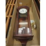 John Bull & Co of Bedford Vienna style mahogany wall clock
