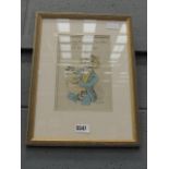 A framed and glazed Louis Wain print