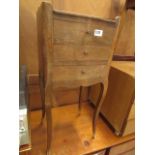 Dark wood 3 drawer bedside cabinet