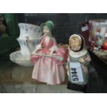 Two Doulton figures, Mrs Bardell and Little Bow Peep