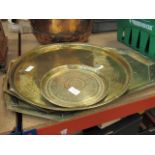 4 brass trays