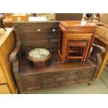 Ornate hall seat with interior storage