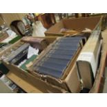 Box containing Daily Express encyclopedia, household encyclopedia plus cookery books, History of