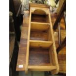 Pine wall hung shelf unit