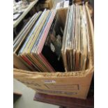 Box containing vinyl records