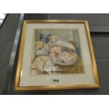 (5072) Framed and glazed print by A Forman depicting dogs