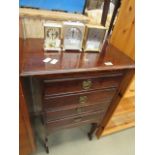 Wooden filing cabinet with 4 drawers