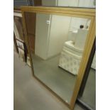 Rectangular bevelled mirror in stepped gilt frame