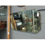 A 1950's bevelled mirror