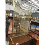 Brass fire screen