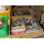 2 boxes containing classic bike magazines