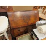 Walnut bureau with 2 drawers under