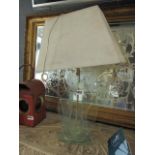 5334 - (T96) Glass art deco style table lamp with shade