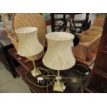 (160) Angle poise style desk lamp with 2 table lamps