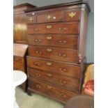 A Victorian mahogany chest on chest
