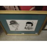 5258 Framed and glazed print of Lester Piggott and Vincent O'Brien