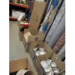 Seven boxes containing a large quantity of Wedgwood Florentine pattern crockery, kitchen storage