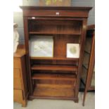 Mahogany 4 tier open fronted bookcase