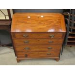 Drop front bureau with 3 drawers below