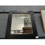 Black painted framed mirror