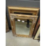 2 Gold gilt framed mirrors.