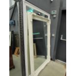 (4) Large rectangular bevelled mirror in white painted frame
