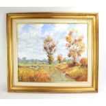 Gilbert Wiper, An autumnal landscape, signed, oil on canvas, 49 x 59.