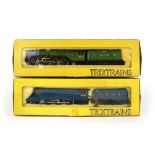 A Trix Twin OO gauge Mallard loco and tender, together with a 4-6-2 loco and tender,
